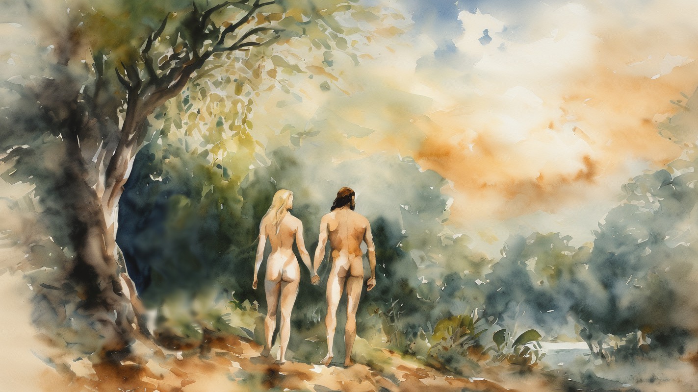 Adam und Eva im Paradies